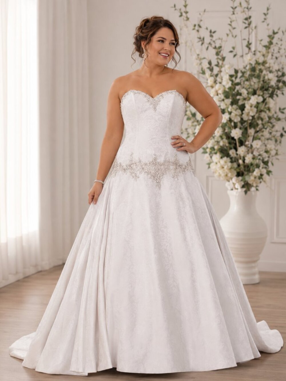 David Tutera for Mon Cheri Wedding Dress | Size 14 | Ivory | NWOT